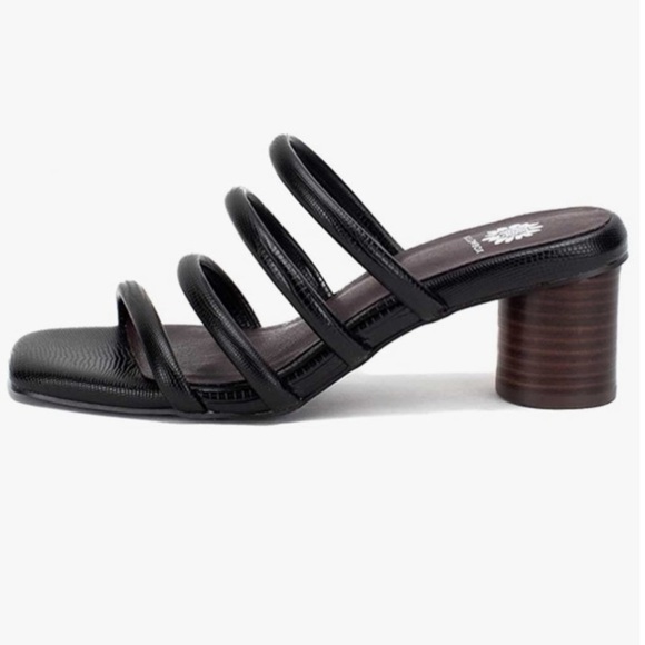 Yellow Box Womens Caspia-Black Heeled Strappy Sandals Size 9.5 - Picture 1 of 5